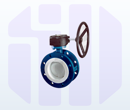 Double Flanged — Lined Gear Operated
